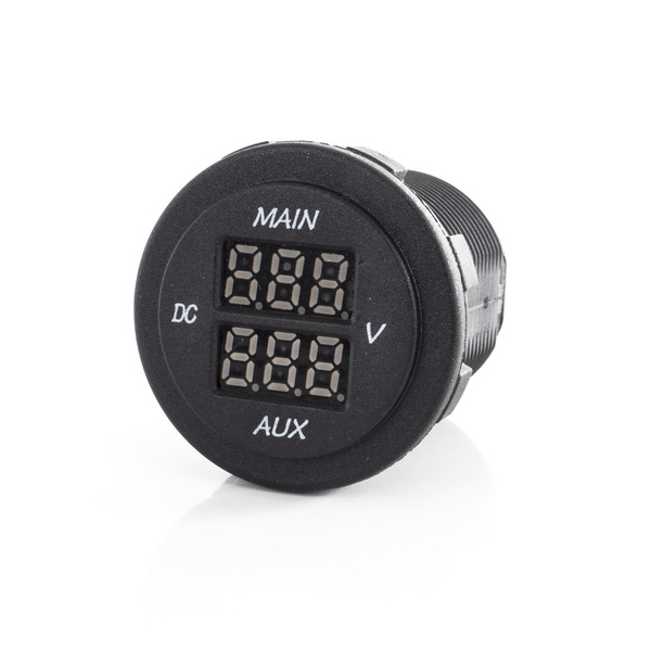 Carbest Dual LED Voltmeter (MAIN/AUX) f. Fahrzeug- und Boardbatterie