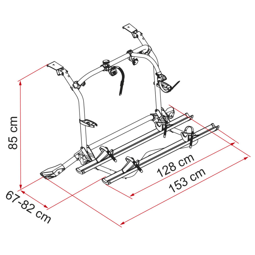 Fiamma Carry-Bike VW T5 Pro Deep Black, Bj. 07/2003-06/2015 mit Heckklappe