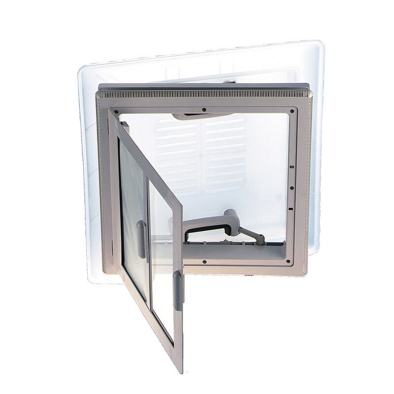 MPK Dachhaube Modell 46 mit Klapprahmen/Rollo, grau (400 x 400 mm)