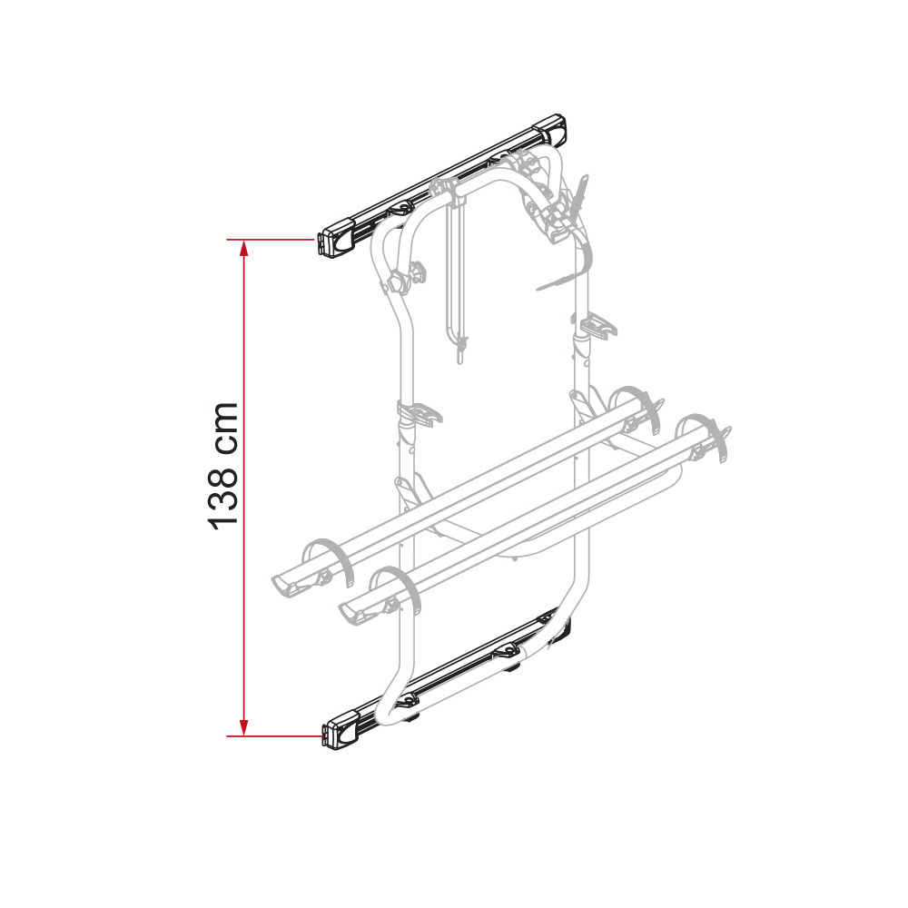 Fiamma Kit Bar Carry-Bike DJ VW Crafter Generation 2, silber