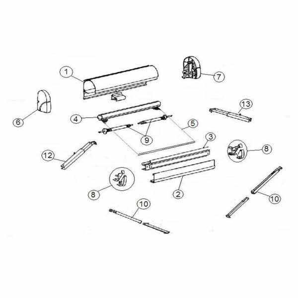 Endkappe links Omnistor 2000 (Nr. 1500601196)