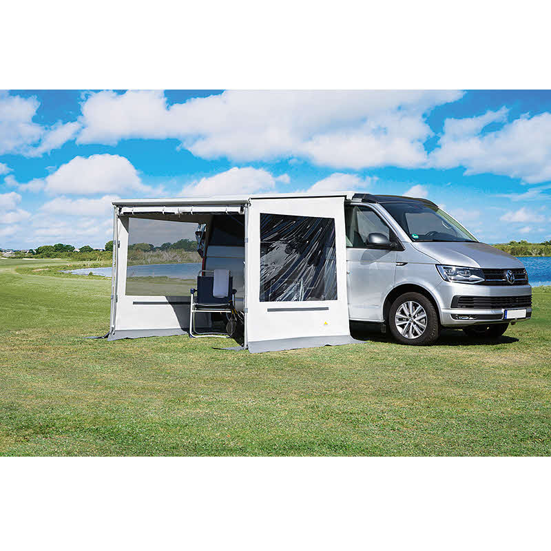 DWT Markisen-Seitenwand Rain Outside für Campingbusse, XS (185-205 cm)