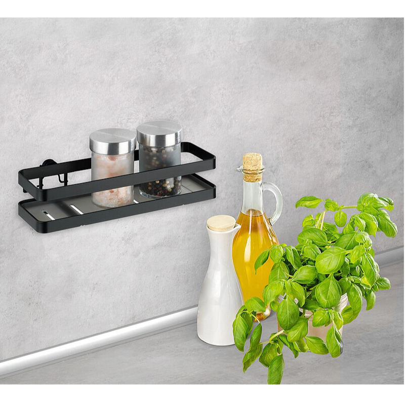 Wenko Gewürzregal Gala, schwarz, grau