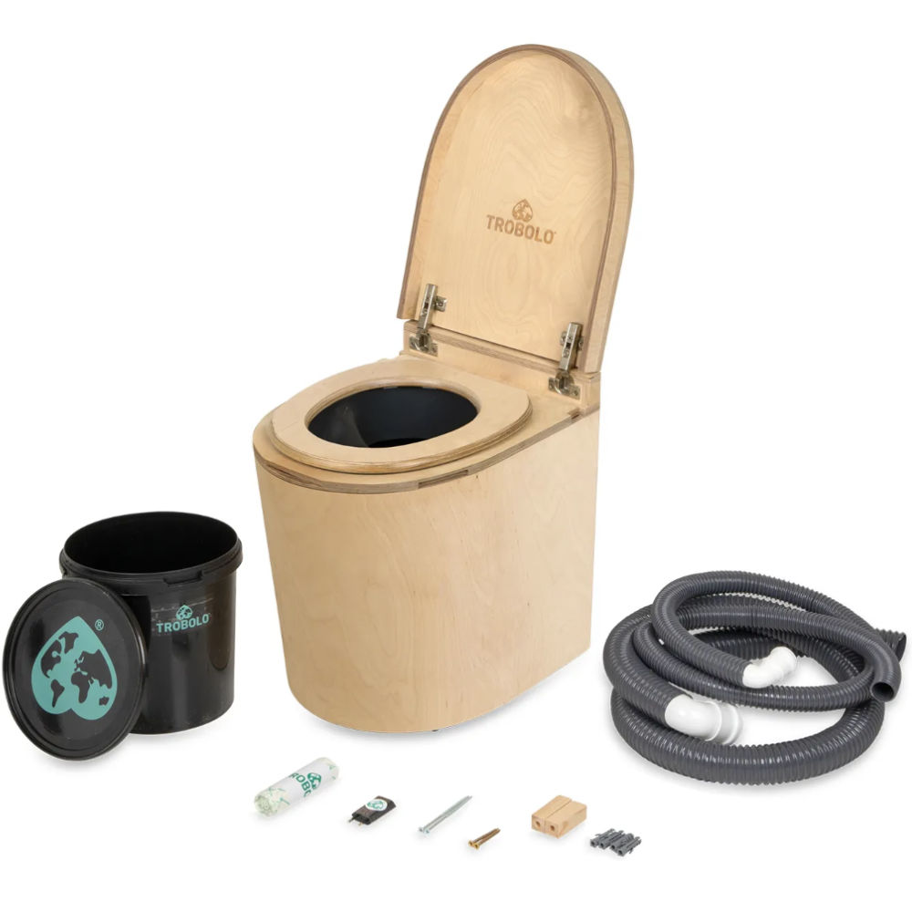 TROBOLO TinyBloem Trenntoilette natur mit integriertem Abluftsystem