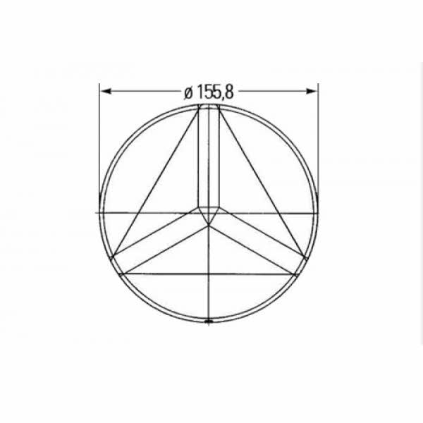 Hella Dreieck-Rückstrahler rund, selbstklebend