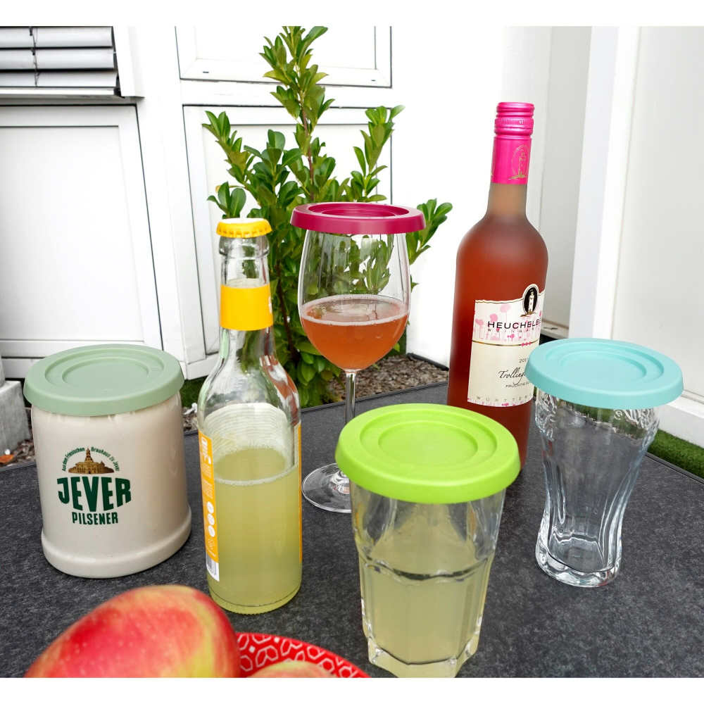 Purvario Trinkglasabdeckung BEE, 4er Set