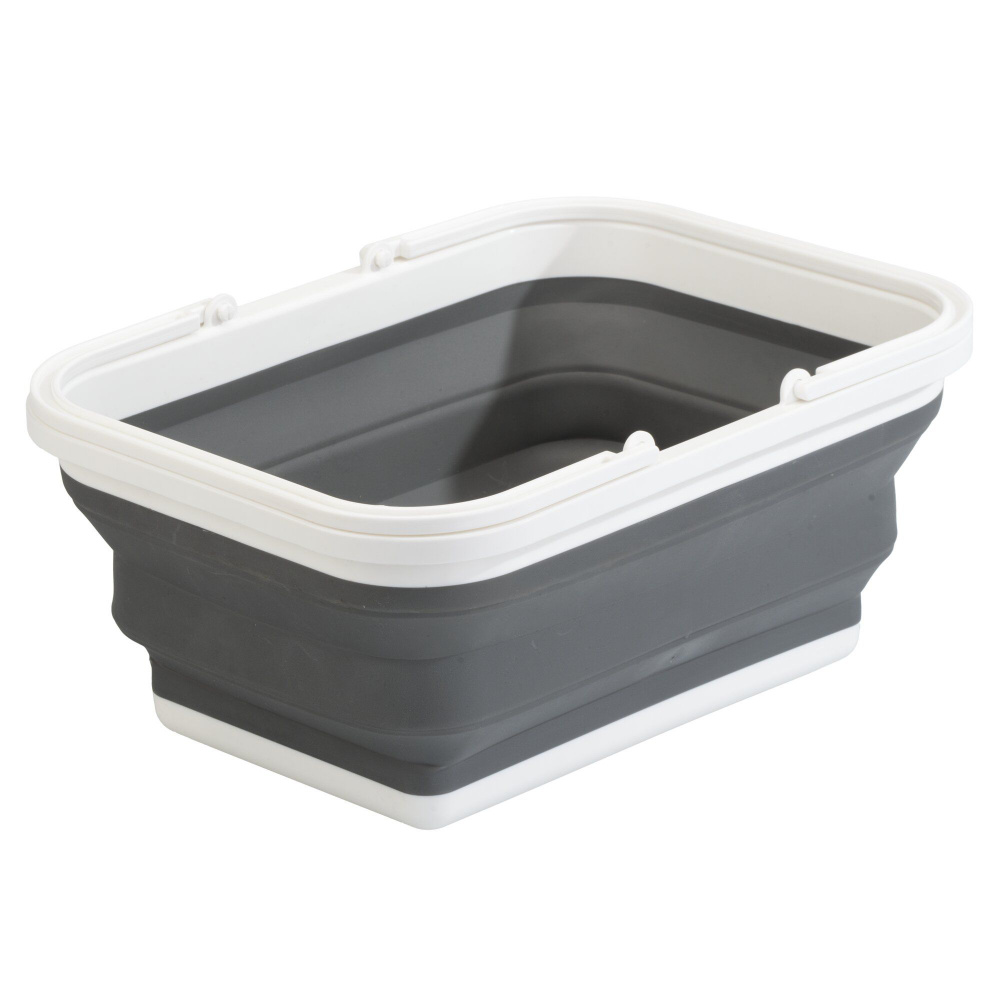 KS Ropes Faltkorb mit Henkel 15 Liter dunkelgrau