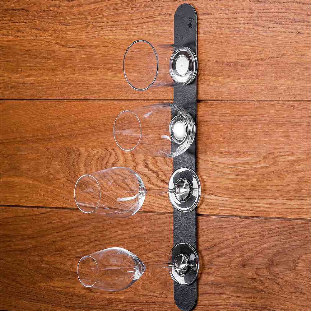 Silwy Metall-Leiste 25 cm Black für Magnetgläser, Pins und Haken