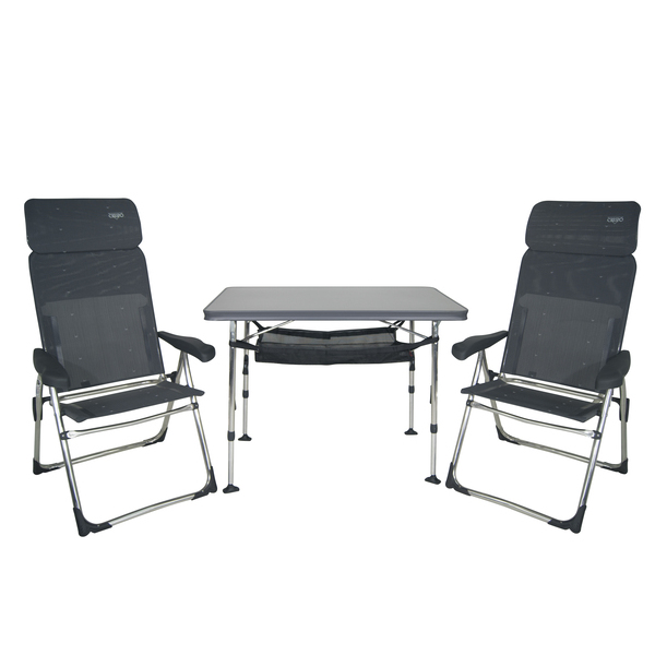 Crespo Stuhlset AL/213-CT-40 2 x Klappstuhl + Tisch + Netz