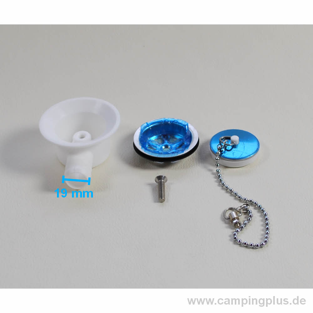 Hobby Ablaufventil kpl. inkl. Kette, 19 mm Schlauchanschluss  (2002 - 2026)