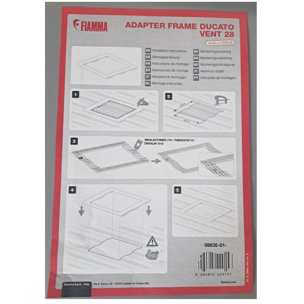 Fiamma Kit Frame 28 Adapterrrahmen für Fiat Ducato