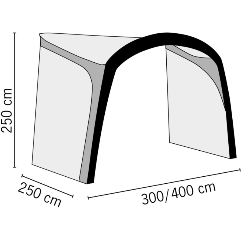 Reimo Tent Luft-Sonnensegel Playa Air, 300 cm