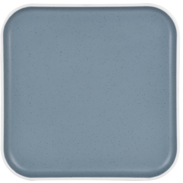 Brunner Essteller eckig  Dolomit 25 x 25 cm Farbe blau