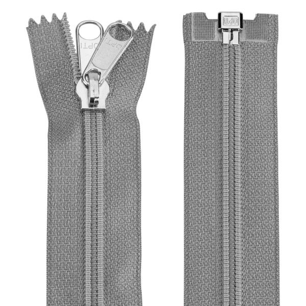 Coats Opti 1-Wege-Zeltreißverschluss teilbar grau