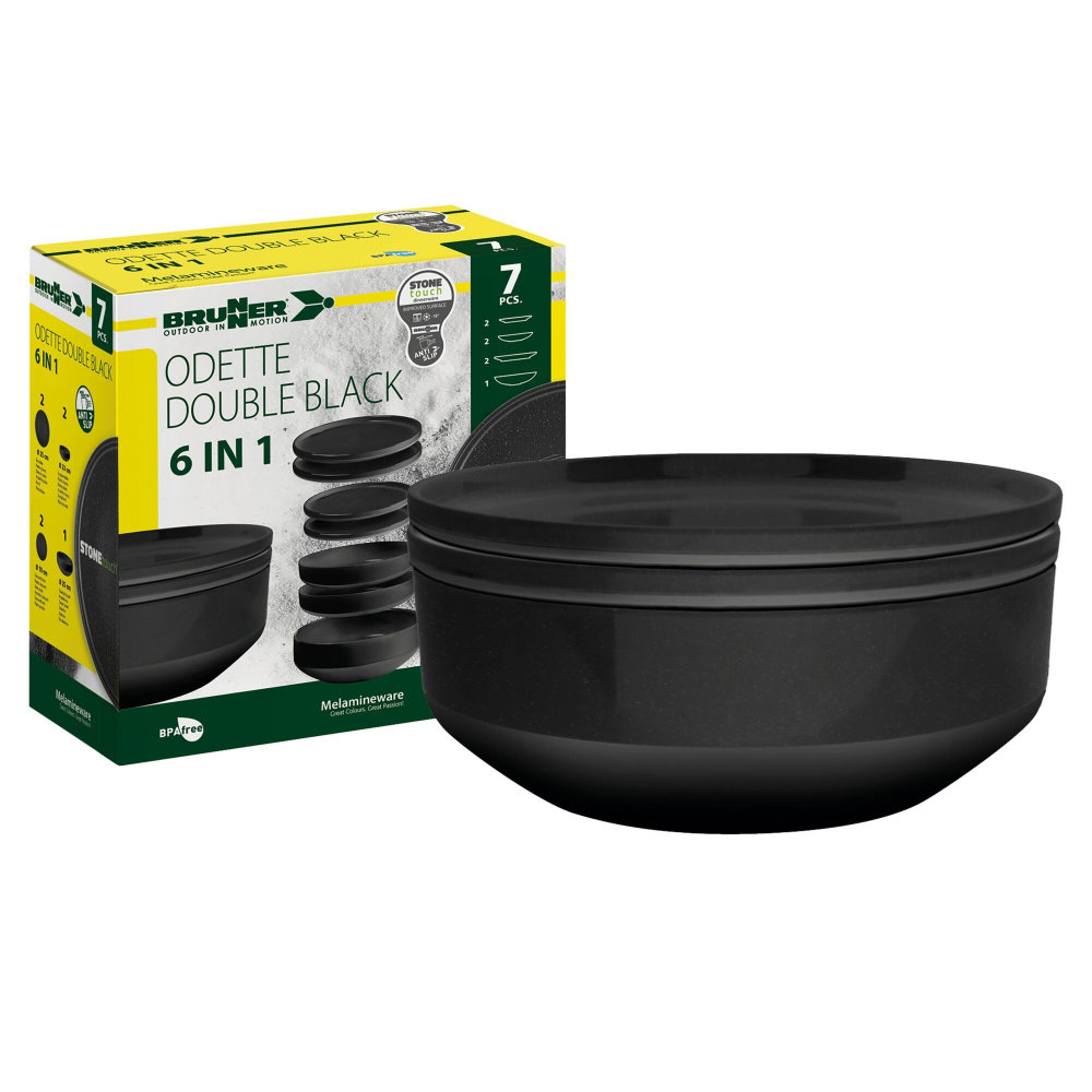 Brunner Geschirrset 6-in-1 Odette 7-teilig, schwarz