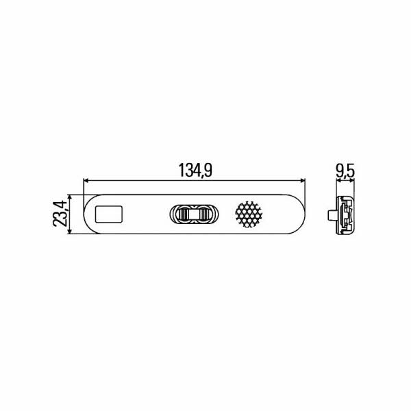 Hella LED-Seitenmarkierungsleuchte mit Rückstrahler