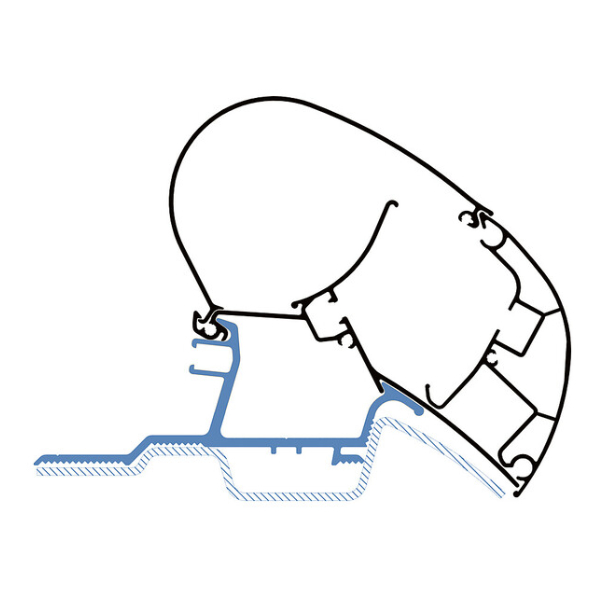 Dometic Markisenadapter passend f. PerfectRoof Sprinter und Crafter 265 cm