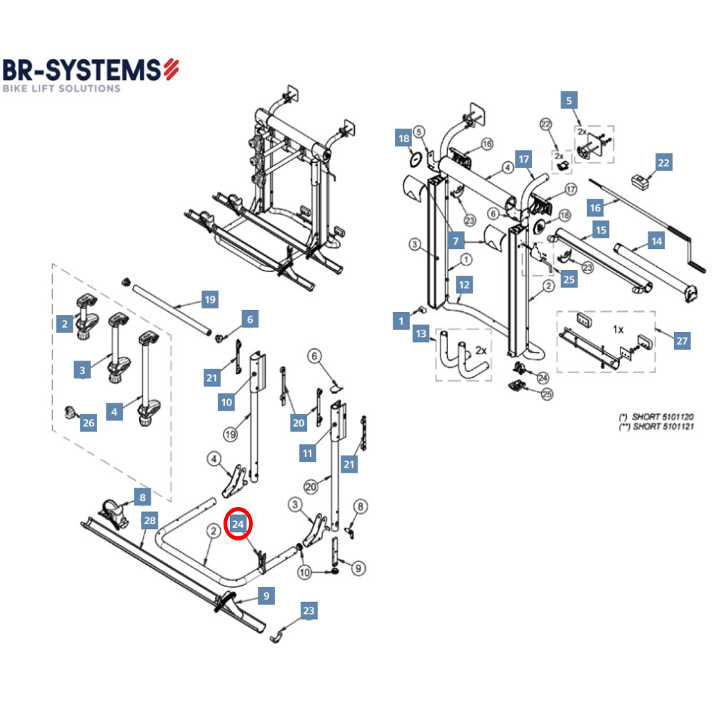 BR-Systems Halteklammer für Bike Lift