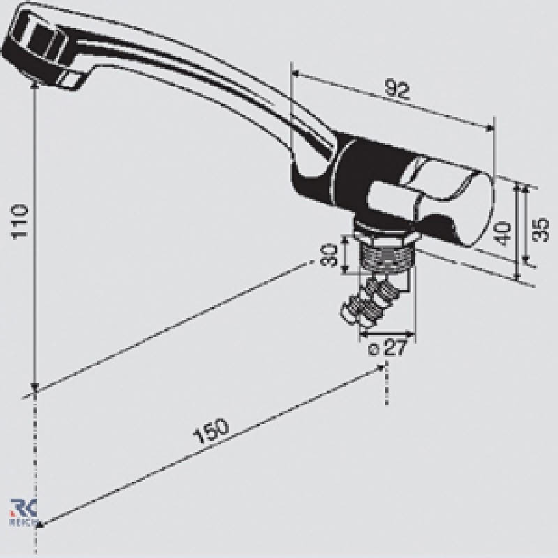 Reich Kaltwasserhahn Style 2002 weiß
