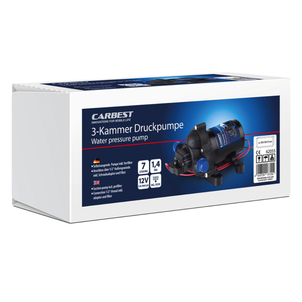 Carbest 3-Kammer Druckwasserpumpe 7l/min