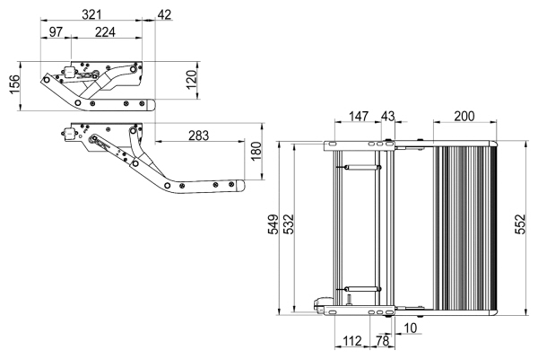 Thule Single Step V10 manuell 550 Alu