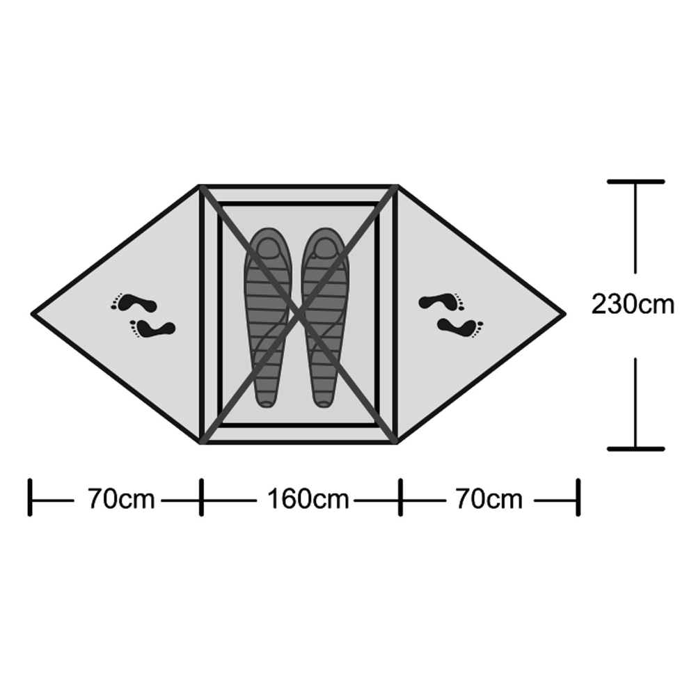 Origin Outdoors Zelt Snugly 2 Personen