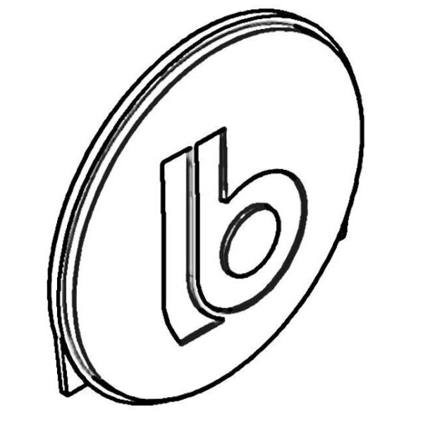 BR-Systems Plakette Logo für Endkappe für Bike Lift