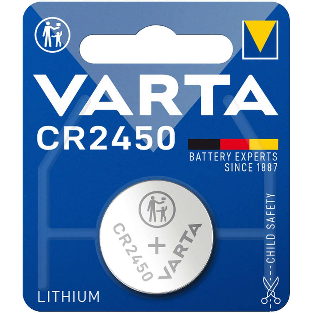 Varta Hightech-Lithium-Knopfzelle - Lithium Coin CR2450