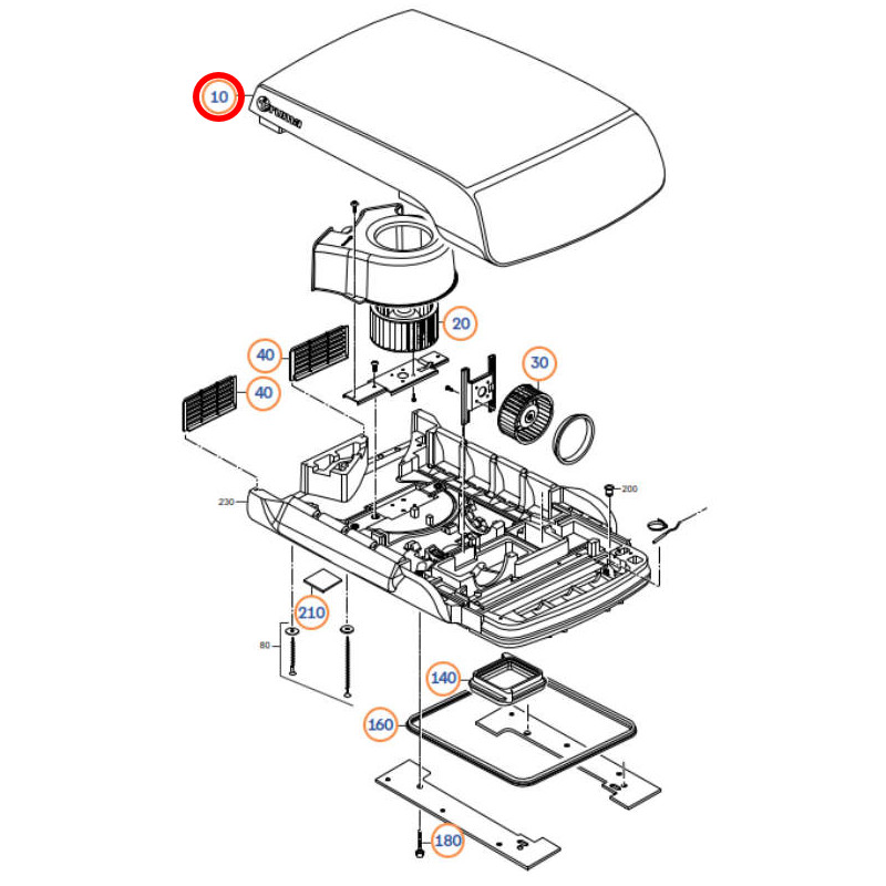 Truma Gehäuse-Oberschale komplett für Klimaanlage Aventa comfort