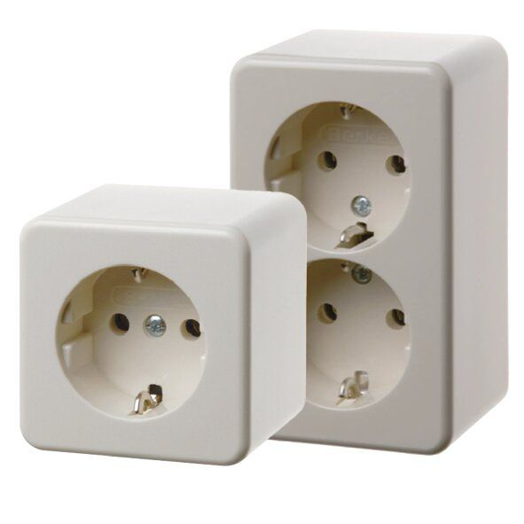 Berker Steckdose Schuko Aufputz weiß