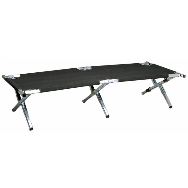 BasicNature Travelchair Feldbett schwarz 210 cm