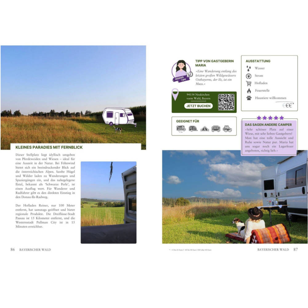 AlpacaCamping Wohnwagen Stellplatzführer 150 ausgewählte naturnahe Plätze Band 2