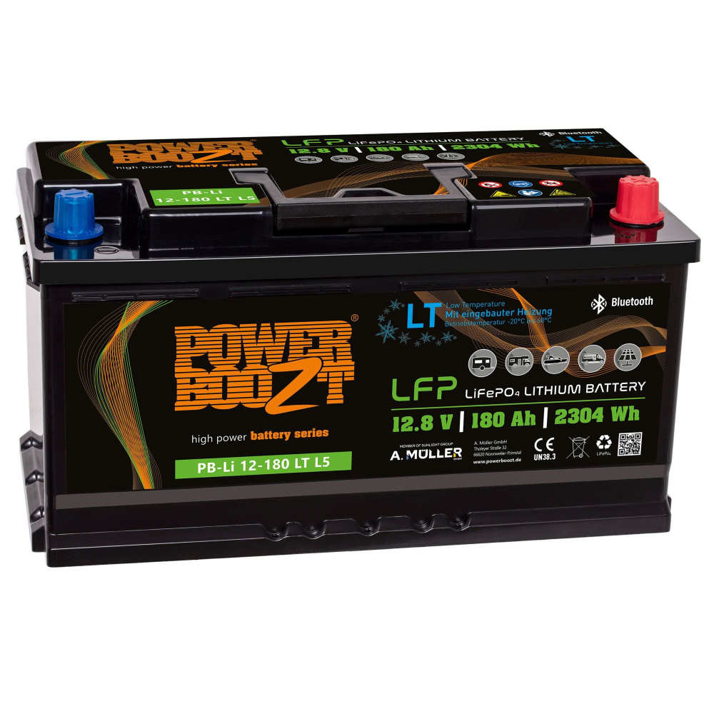 Powerboozt LiFePO4 Kaltwetterbatterie PB-LI 180LT L5 - 180 Ah