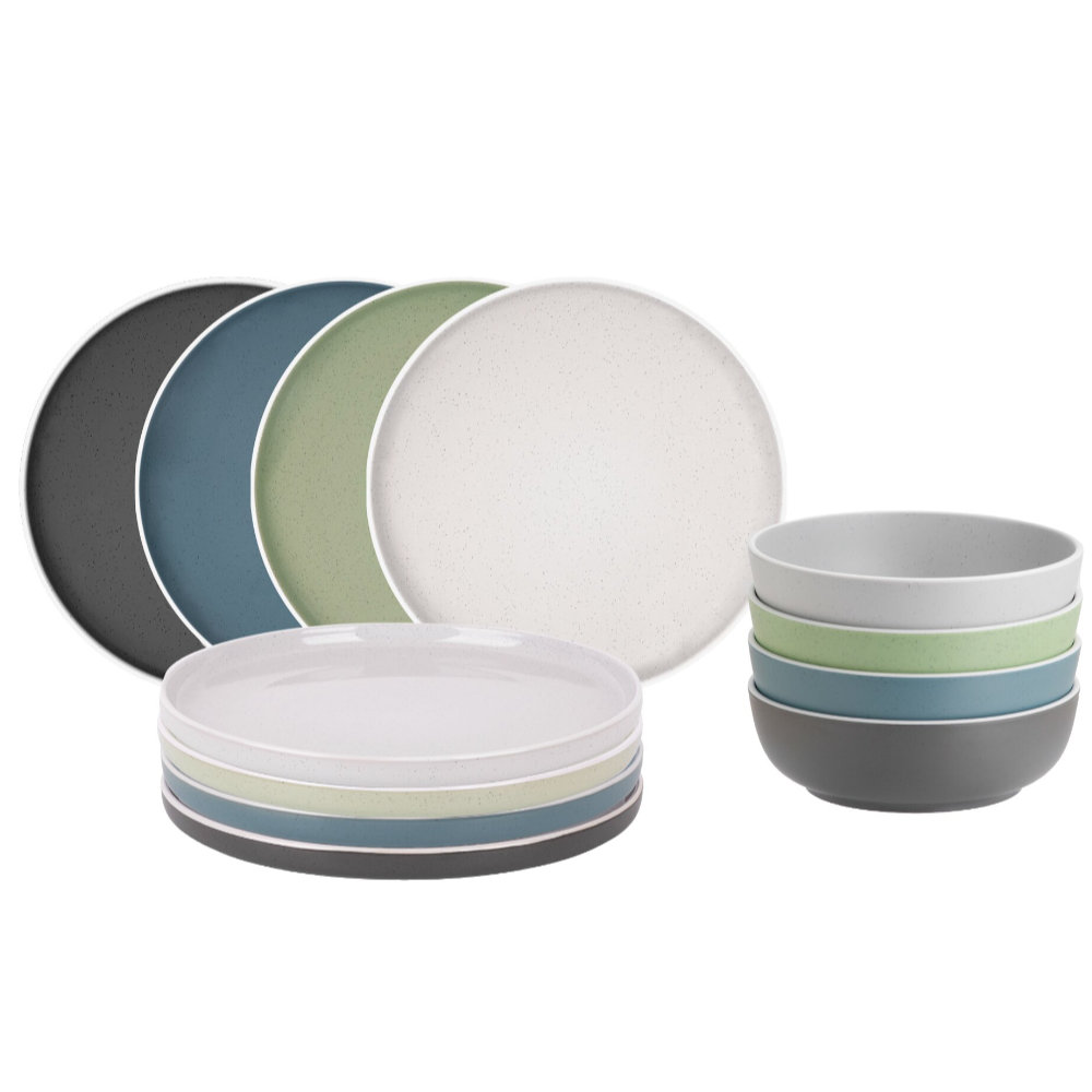Brunner Geschirrset Midday Dolomit, 12-teilig