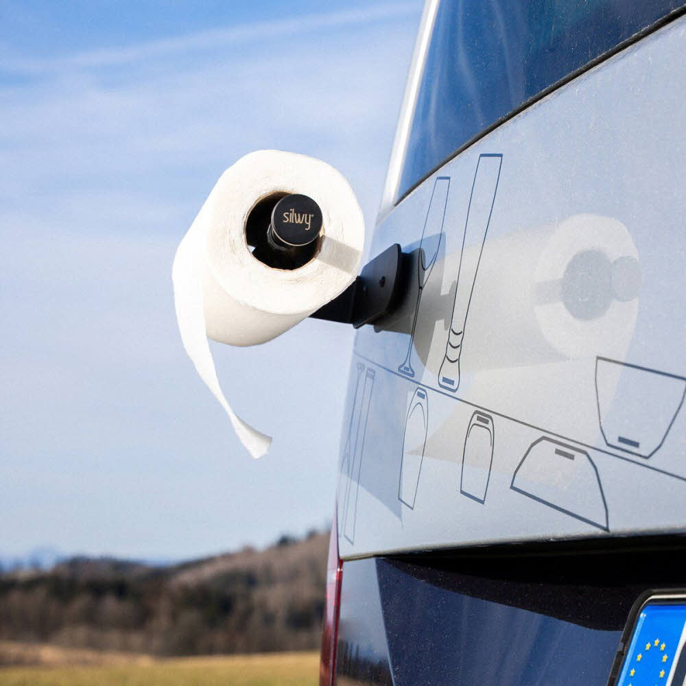 Silwy Magnet-Küchenrollenhalter inkl. Metall-Leiste 1 Halter + 1 Metall-Leiste