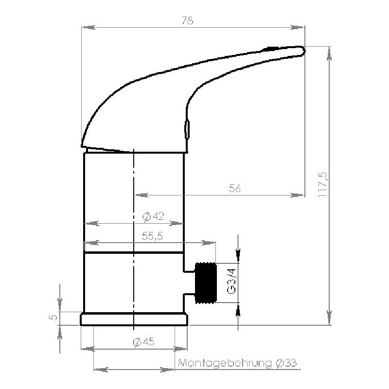 Reich Auftischmischer Charisma, ohne Schalter, 3/8 Zoll