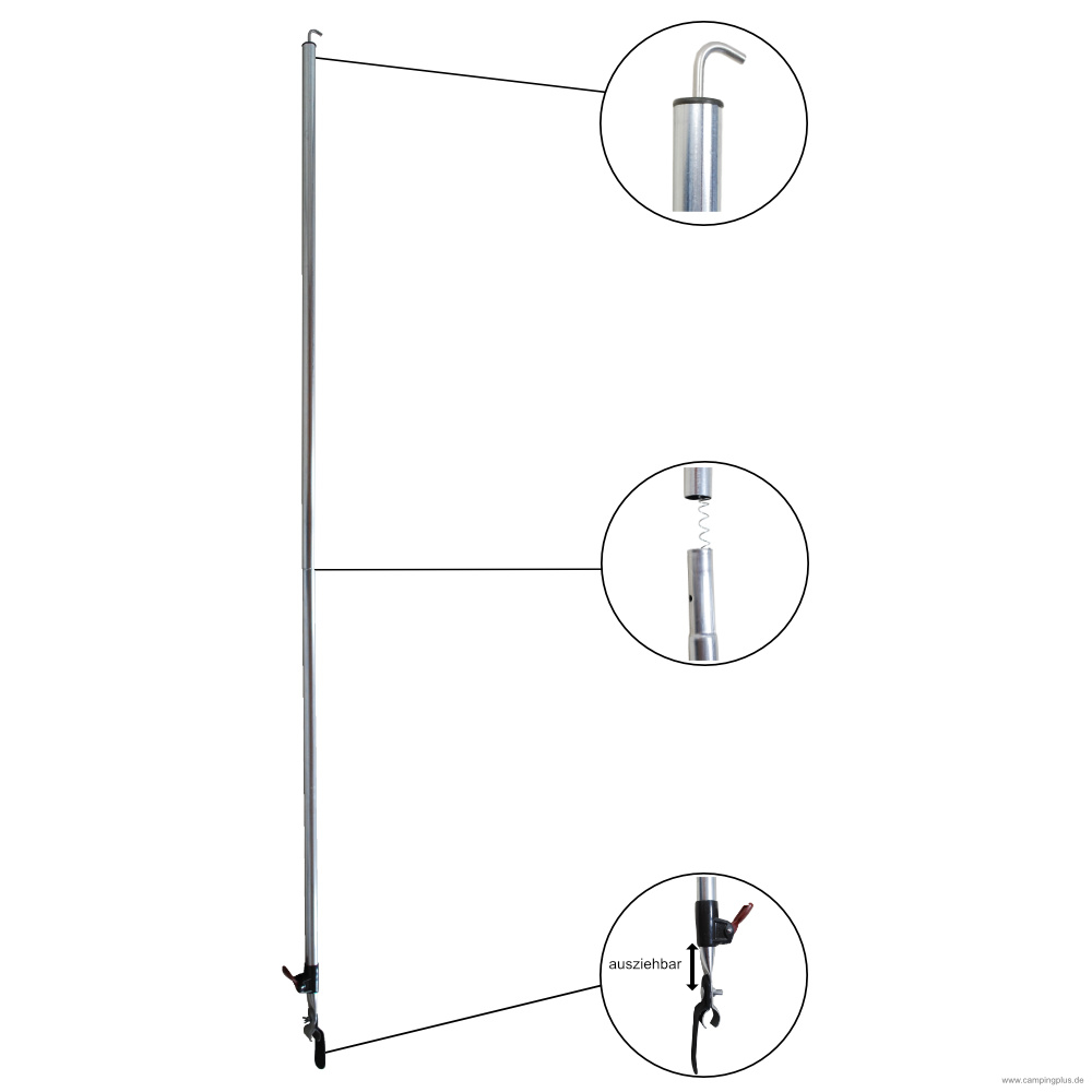 Isabella Zinox Dachhakenstange für 2,5 m Zelte (Nr. 999110zAX)