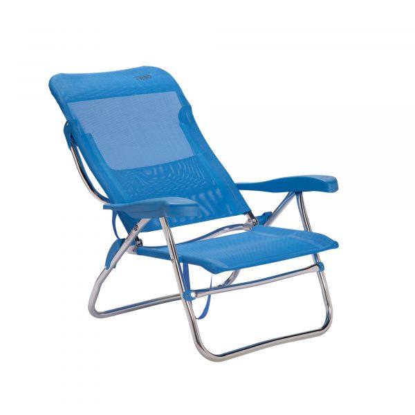 Crespo Strandstuhl AL/223 7-fach verstellbar blau