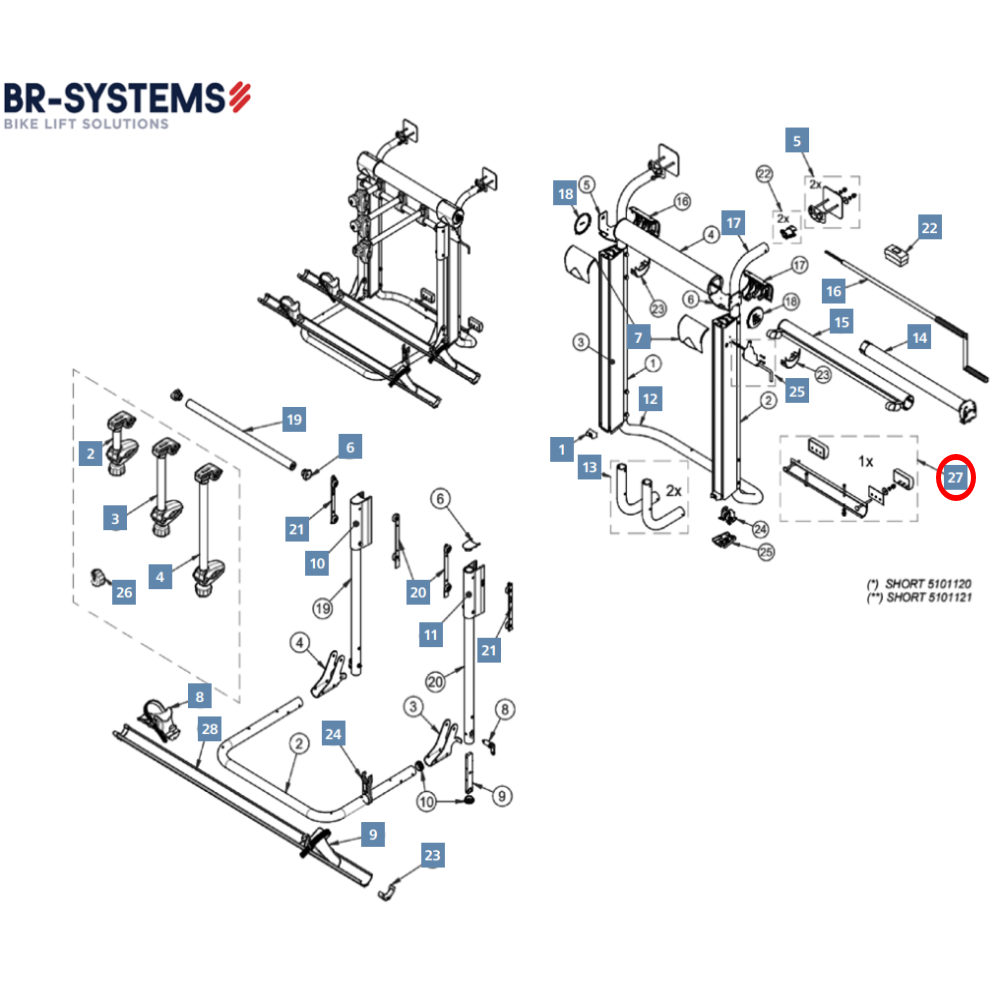 BR-Systems Untere Befestigungsteile für Bike Lift