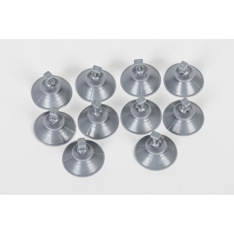 Carbest Saugnäpfe 50 mm, 10 Stk. grau, passen für Ösen 11mm (90210)