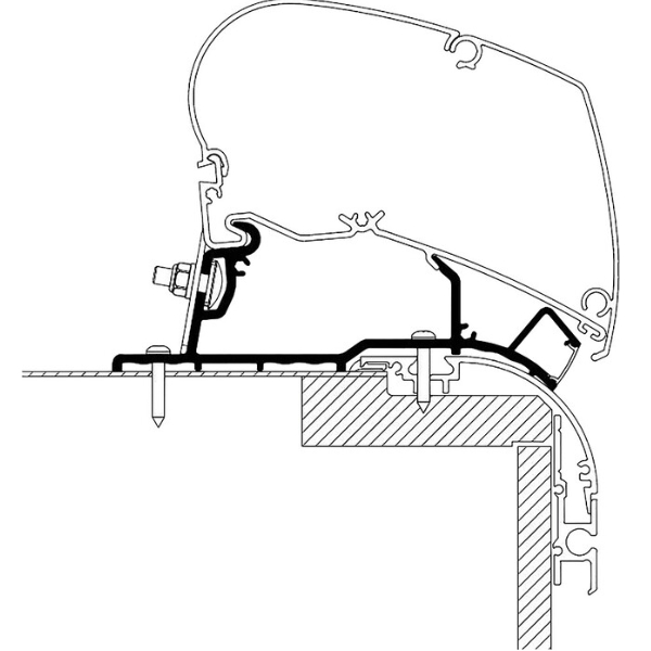 Thule Markisenadapter Dach Caravan Roof Top Adapter LED