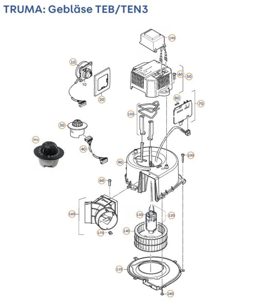 Truma Bedienteil TEB ext. 2,5m (Nr. 40000-67400)