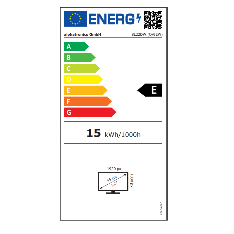 Alphatronics TV SL-22 DW QVIEW - 22 Zoll