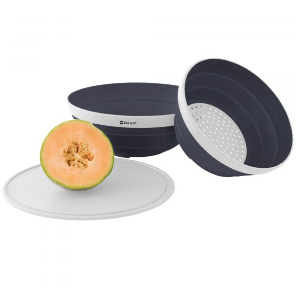 Outwell Collaps Schüssel und Sieb Set, dunkelblau