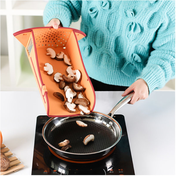 Flamefield Schneidebrett 6 in 1 faltbar, orange