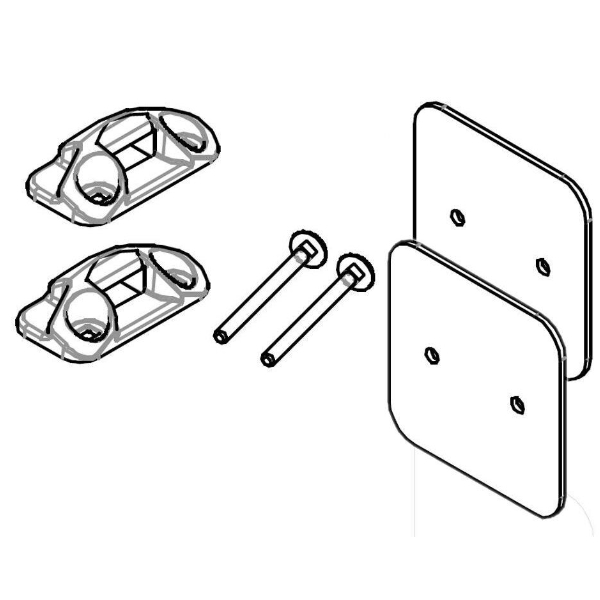 BR-Systems Befestigungskit oben 2 Stück für Bike Lift
