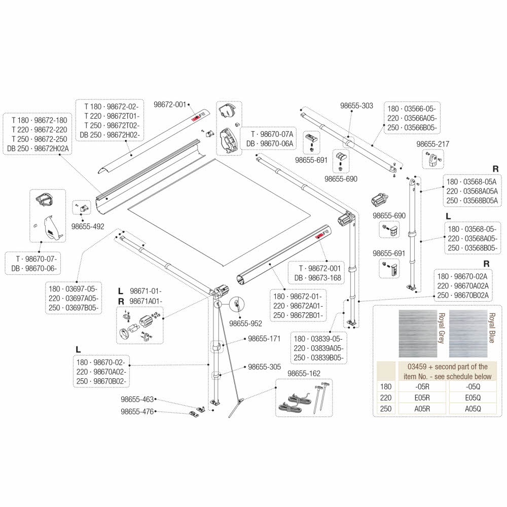 Endkappe links für F35 Pro Deep Black (Nr. 98670-06-)