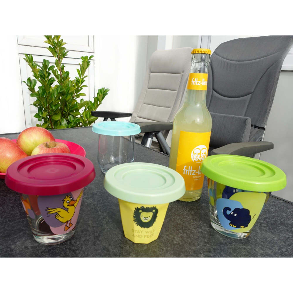 Purvario Trinkglasabdeckung BEE, 4er Set