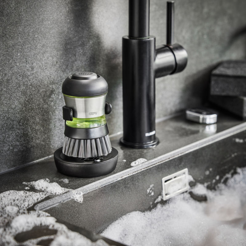 GEFU Spülmittelbürste mit Abtropfständer SWIFT