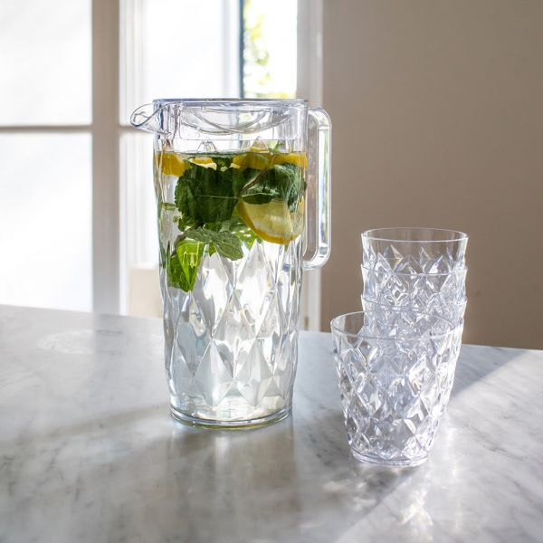 Koziol Karaffe Crystal mit 4 Bechern